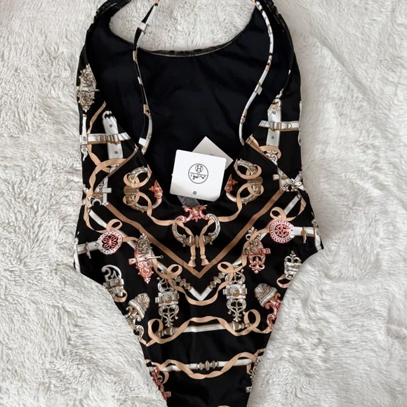 NWT! HERMÈS Grace Swimsuit Black FR size 38